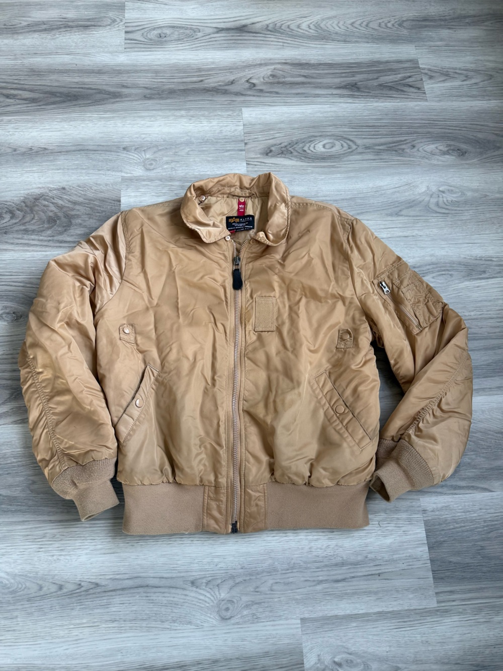 Alpha Industries Khaki/Tan Bomber Jacket